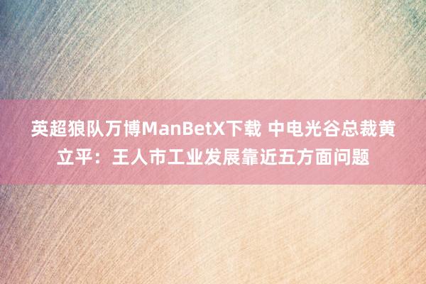 英超狼队万博ManBetX下载 中电光谷总裁黄立平：王人市工业发展靠近五方面问题