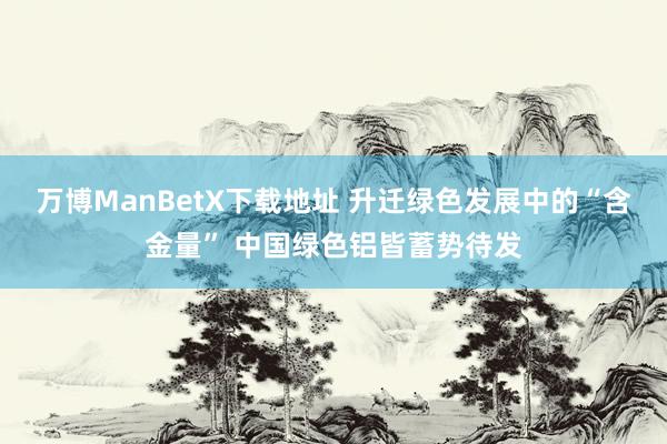 万博ManBetX下载地址 升迁绿色发展中的“含金量” 中国绿色铝皆蓄势待发