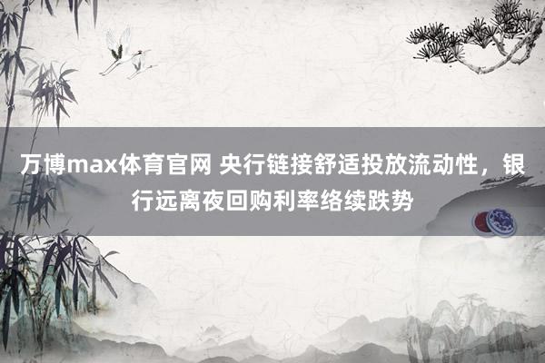 万博max体育官网 央行链接舒适投放流动性，银行远离夜回购利率络续跌势