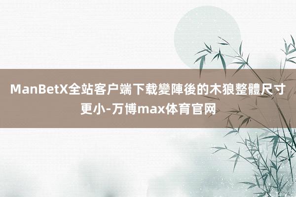 ManBetX全站客户端下载變陣後的木狼整體尺寸更小-万博max体育官网