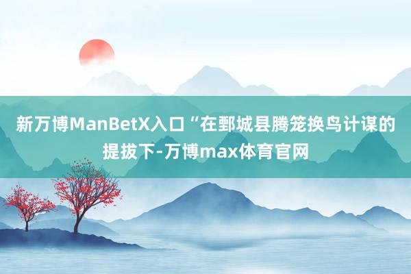 新万博ManBetX入口　　“在鄄城县腾笼换鸟计谋的提拔下-万博max体育官网